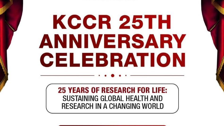 Festive graphic announcing KCCR's anniversary